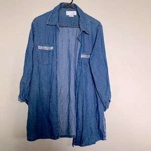 Western “Blue bayou” xl denim dress top nwot